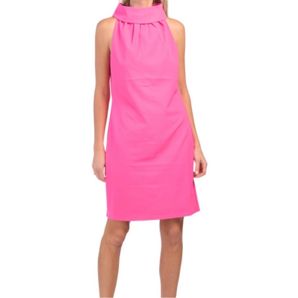 Sail to Sable hot pink cowl neck button-back shift dress NWT Size XL